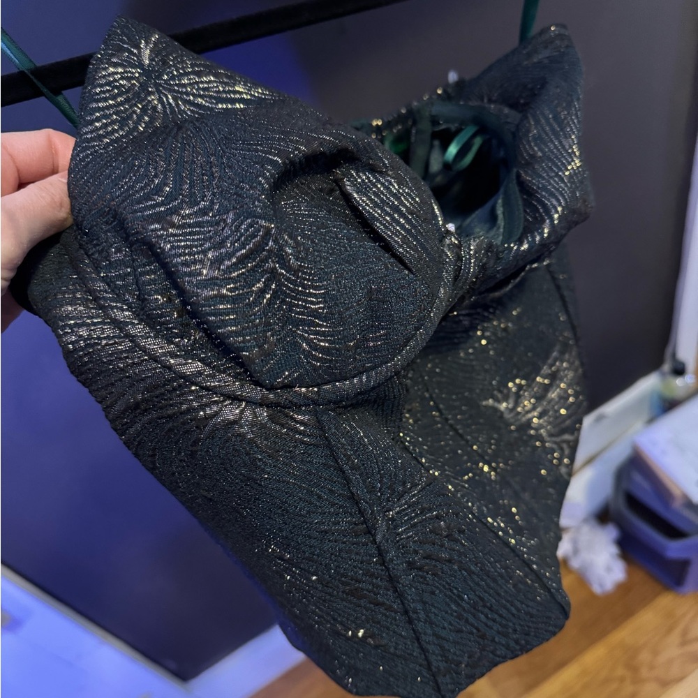 WICKED Movie Green & Gold Corset Top
